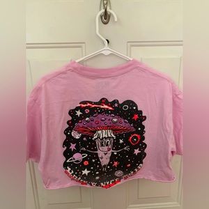 ALAB Vintage Happy Mushroom Crop T-shirt - Women's Large